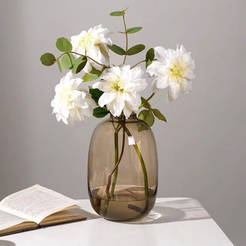 Centerpiece Vase Tall - مزهرية زجاجية شفافة، ديكور مكتبي، وعاء
