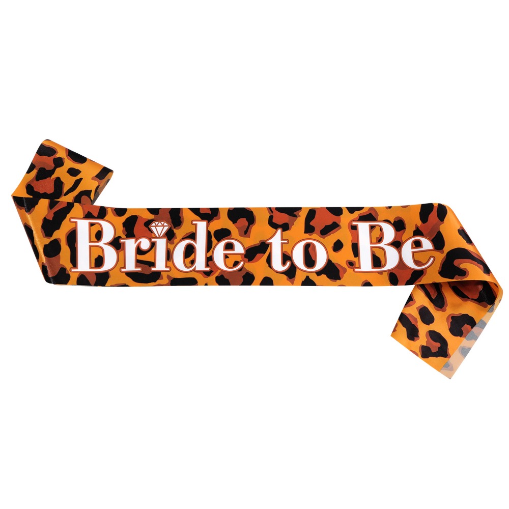 Bride Tribe Sash - وشاح العروس بنقشة الفهد، قطعة واحدة،
