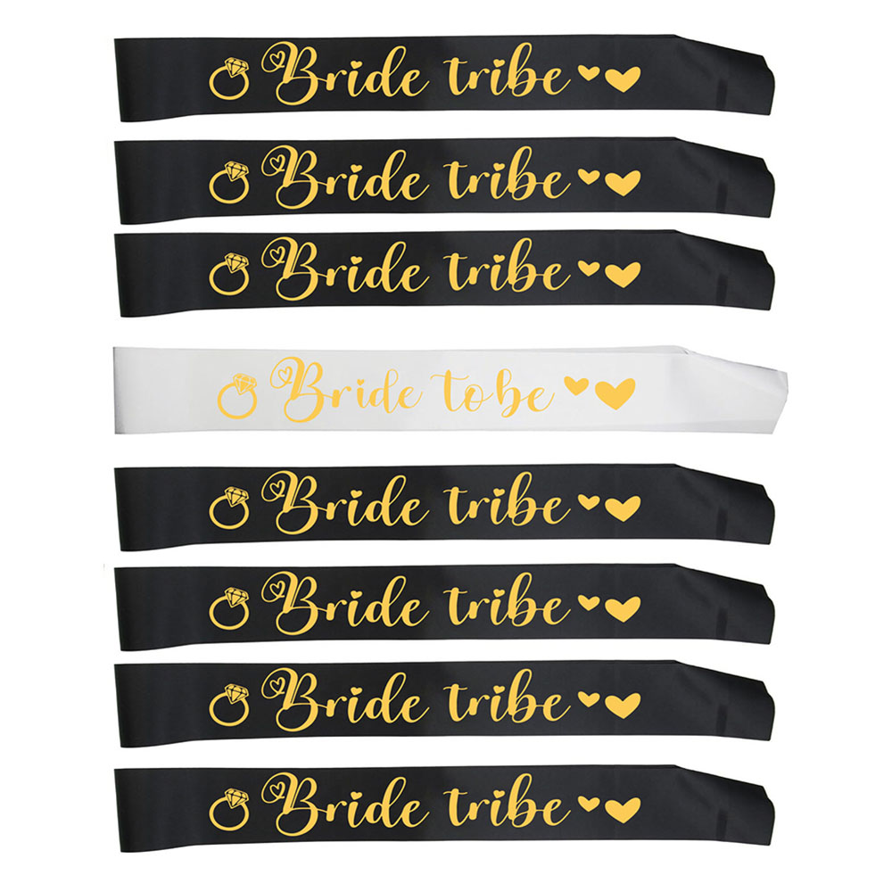 Bride Tribe Sash - 8 قطعة/المجموعة العروس لتكون وشاح فريق