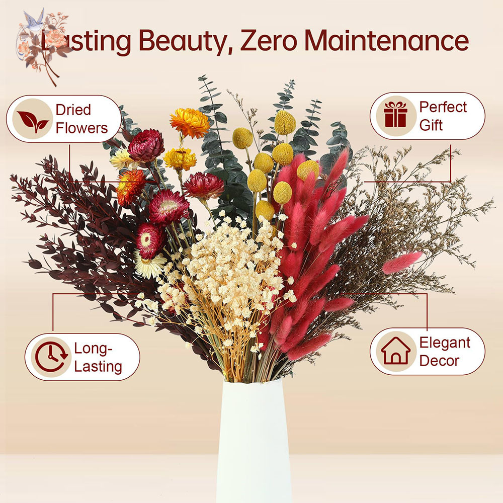 مجموعة كبيرة من الزهور المجففة - مراجعة Wedding Floral Supply وسعره