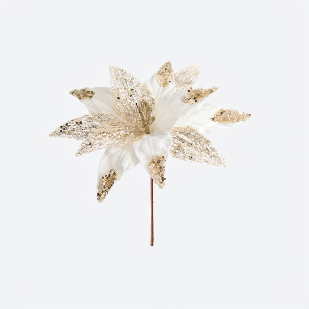 زهور بونسيتيا اصطناعية كبيرة م - مراجعة Wedding Floral Supply وسعره