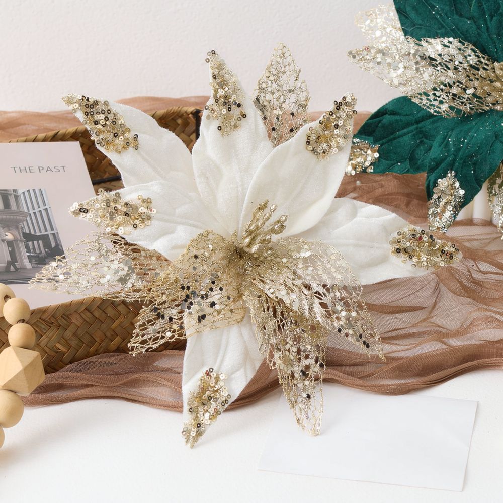 زهور بونسيتيا اصطناعية كبيرة م - مراجعة Wedding Floral Supply وسعره