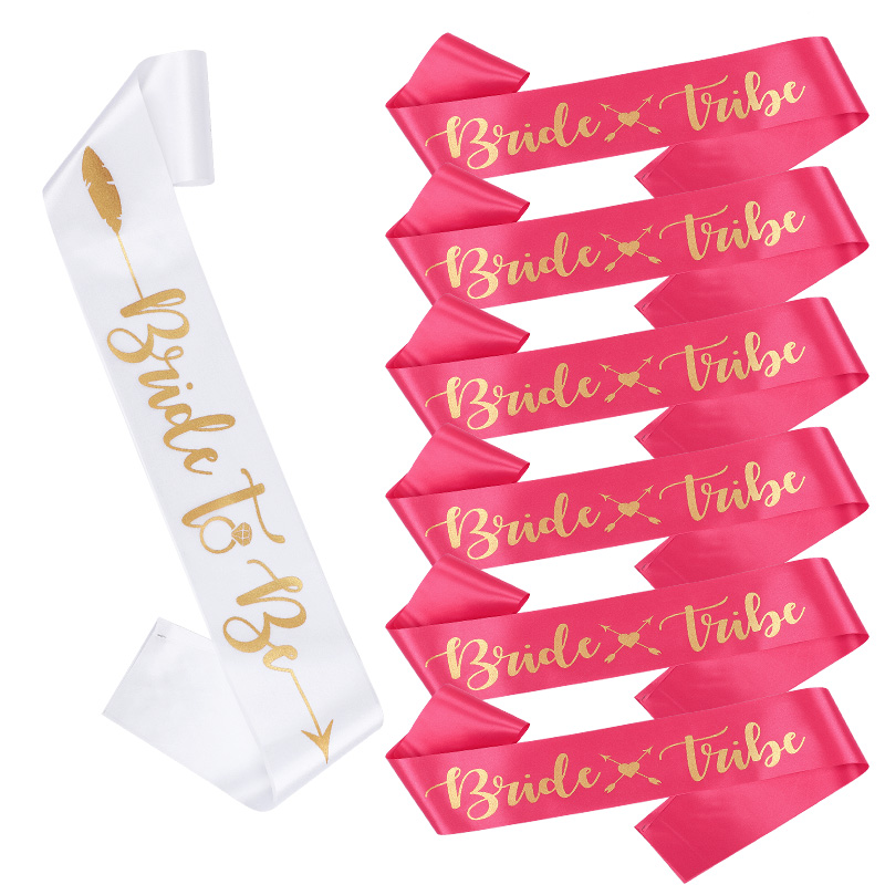 مجموعة أوشحة وصيفات العروس لقب - مراجعة Bride Tribe Sash وسعره