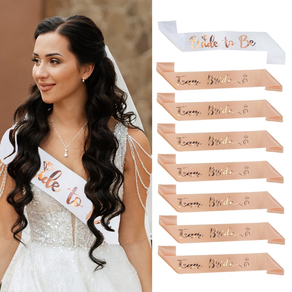 الشمبانيا/الذهب الوردي العروس  - مراجعة Bride Tribe Sash وسعره