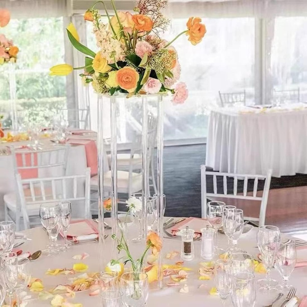 مزهريات مستطيلة من الأكريليك ا - مراجعة Centerpiece Vase Tall وسعره