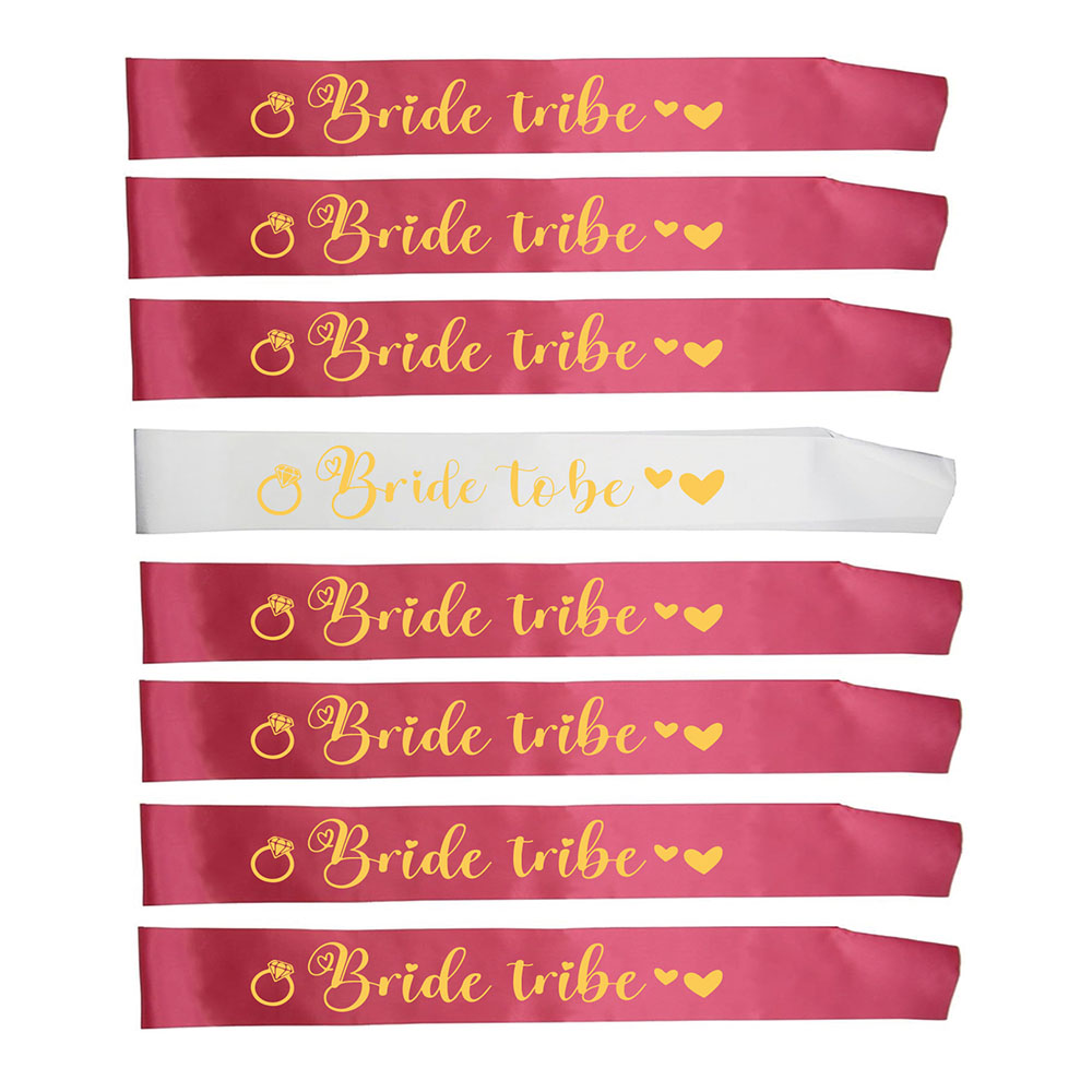 8 قطعة/المجموعة العروس لتكون و - مراجعة Bride Tribe Sash وسعره